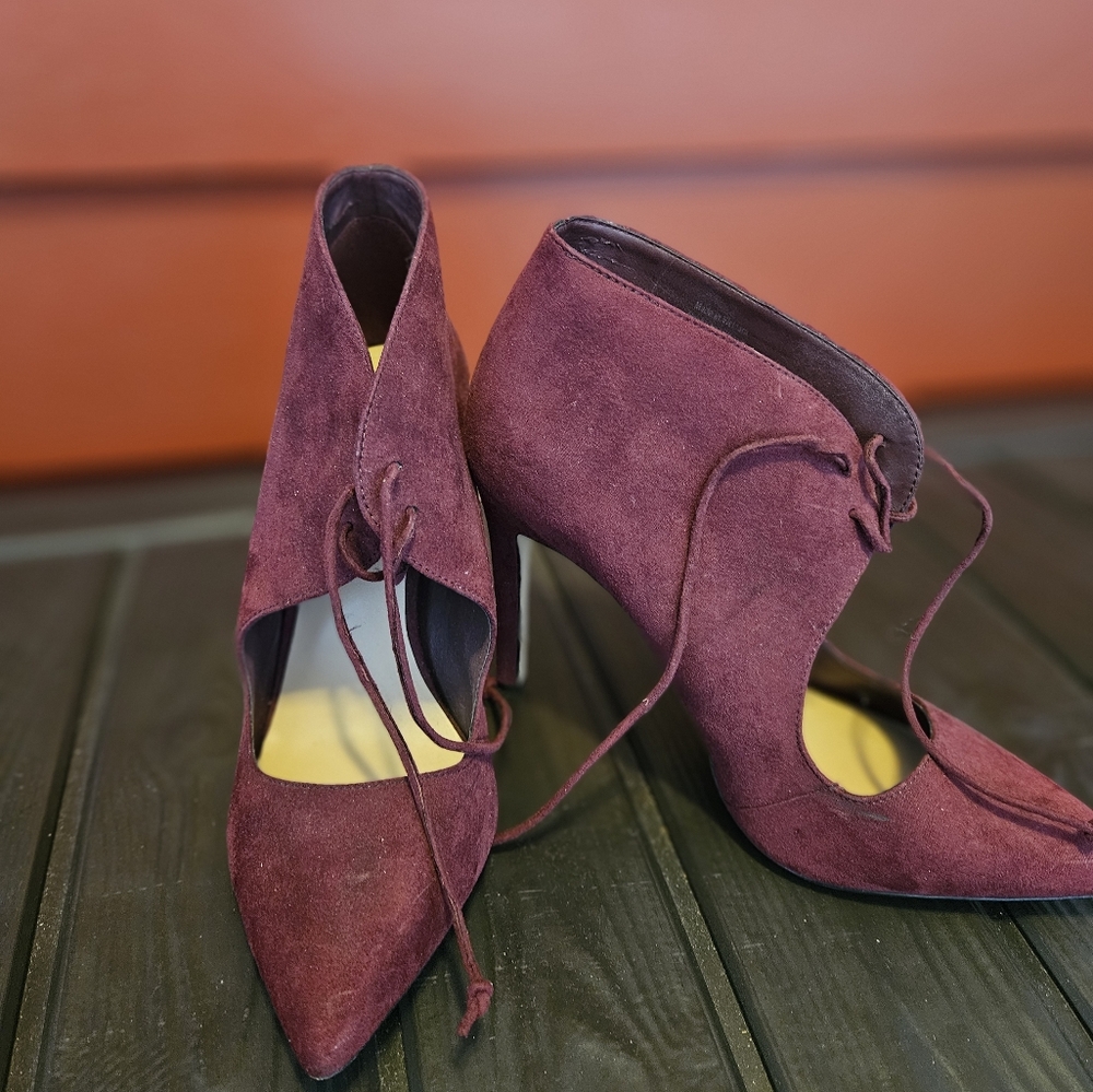 ALDO Suede Merlot Booties
